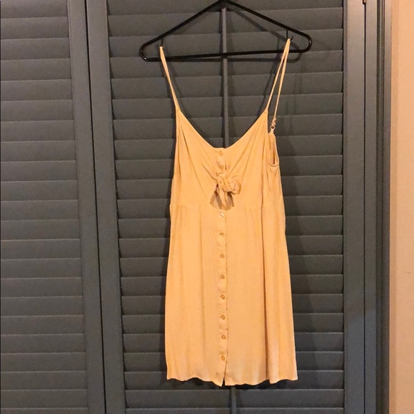 tie front button down dress